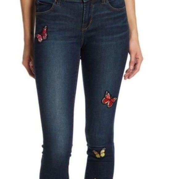 Super cute 🦋 Articles of Society Sarah Butterfly 🦋 Raw Hem Jeans ~ NEW 🦋 - Picture 6 of 16